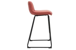 Miliboo Tabouret De Bar-Tabourets de bar en tissu effet velours texturé terracotta et métal H65 cm (lot de 2) BOOST