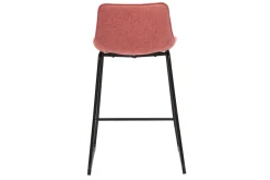 Miliboo Tabouret De Bar-Tabourets de bar en tissu effet velours texturé terracotta et métal H65 cm (lot de 2) BOOST