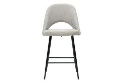 Miliboo Tabouret De Bar-Tabourets de bar en tissu effet velours texturé gris H65 cm (lot de 2) COSETTE