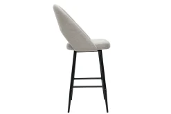 Miliboo Tabouret De Bar-Tabourets de bar en tissu effet velours texturé gris H65 cm (lot de 2) COSETTE