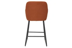 Miliboo Tabouret De Bar-Tabourets de bar en tissu effet velours terre brûlée H65 cm (lot de 2) AMIKA