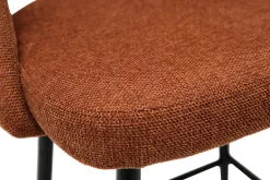 Miliboo Tabouret De Bar-Tabourets de bar en tissu effet velours texturé terre brûlée H65 cm (lot de 2) COSETTE