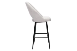 Miliboo Tabouret De Bar-Tabourets de bar en tissu effet velours texturé beige H65 cm (lot de 2) COSETTE