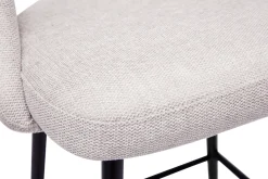 Miliboo Tabouret De Bar-Tabourets de bar en tissu effet velours texturé beige H65 cm (lot de 2) COSETTE