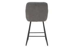 Miliboo Tabouret De Bar-Tabourets de bar en tissu effet velours gris H65 cm (lot de 2) AMIKA