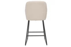 Miliboo Tabouret De Bar-Tabourets de bar en tissu effet velours beige H65 cm (lot de 2) AMIKA