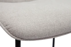 Miliboo Tabouret De Bar-Tabourets de bar en tissu effet velours texturé beige et métal H65 cm (lot de 2) BOOST