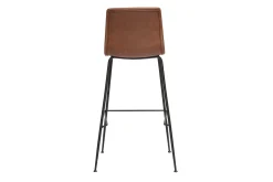 Miliboo Tabouret De Bar-Tabourets de bar fixes marron aspect vieilli et métal noir H75 (lot de 2) HAROLD