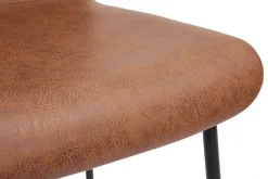 Miliboo Tabouret De Bar-Tabourets de bar fixes marron aspect vieilli et métal noir H75 (lot de 2) HAROLD