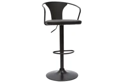 Miliboo Tabouret De Bar-Tabourets de bar industriels réglables noirs (lot de 2) BECKETT