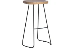 Miliboo Tabouret De Bar-Tabourets de bar manguier massif et métal 75 cm (lot de 2) RUNKO