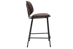 Miliboo Tabouret De Bar-Tabourets de bar marron aspect vielli et métal noir H65 cm (lot de 2) BARNET