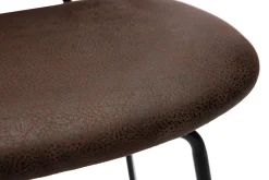 Miliboo Tabouret De Bar-Tabourets de bar marron aspect vielli et métal noir H65 cm (lot de 2) BARNET