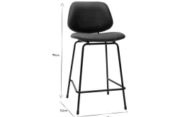 Miliboo Tabouret De Bar-Tabourets de bar marron aspect vielli et métal noir H65 cm (lot de 2) BARNET