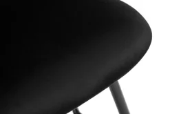 Miliboo Tabouret De Bar-Tabourets de bar noirs en tissu velours et métal H70 cm (lot de 2) ATRIUM