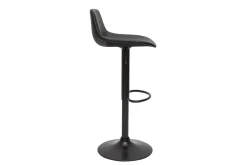 Miliboo Tabouret De Bar-Tabourets de bar relevables polyuréthane et métal noir (lot de 2) NONIE