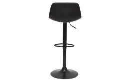 Miliboo Tabouret De Bar-Tabourets de bar relevables polyuréthane et métal noir (lot de 2) NONIE