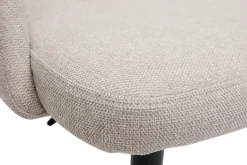 Miliboo Tabouret De Bar-Tabourets de bar relevables tissu effet velours texturé beige et métal noir (lot de 2) COSETTE