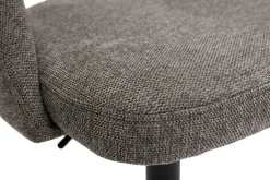 Miliboo Tabouret De Bar-Tabourets de bar relevables tissu effet velours texturé gris et métal noir (lot de 2) COSETTE