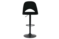 Miliboo Tabouret De Bar-Tabourets de bar relevables en velours noir et métal noir (lot de 2) COSETTE