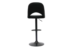 Miliboo Tabouret De Bar-Tabourets de bar relevables en velours noir et métal noir (lot de 2) COSETTE