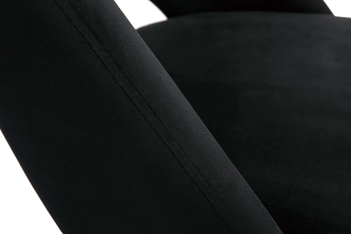 Miliboo Tabouret De Bar-Tabourets de bar relevables en velours noir et métal noir (lot de 2) COSETTE