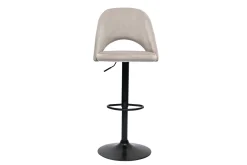 Miliboo Tabouret De Bar-Tabourets de bar relevables en velours taupe et métal noir (lot de 2) COSETTE