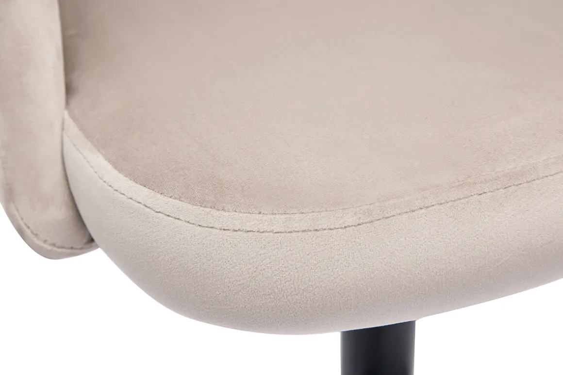 Miliboo Tabouret De Bar-Tabourets de bar relevables en velours taupe et métal noir (lot de 2) COSETTE