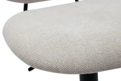 Miliboo Tabouret De Bar-Tabourets de bar relevables design en tissu effet velours beige et métal noir BARNET (lot de 2)