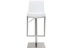 Miliboo Tabouret De Bar-Tabourets de bar relevables blanc et acier chromé (lot de 2) KYLE