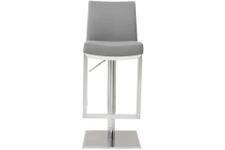 Miliboo Tabouret De Bar-Tabourets de bar relevables gris et acier chromé (lot de 2) KYLE