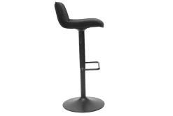 Miliboo Tabouret De Bar-Tabourets de bar réglables pivotants 360° noirs en tissu velours et métal (lot de 2) BOOST