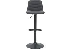 Miliboo Tabouret De Bar-Tabourets de bar réglables tissu et métal gris foncé (lot de 2) SAURY
