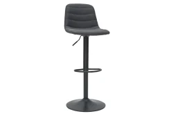 Miliboo Tabouret De Bar-Tabourets de bar réglables tissu et métal gris foncé (lot de 2) SAURY