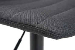 Miliboo Tabouret De Bar-Tabourets de bar réglables tissu et métal gris foncé (lot de 2) SAURY