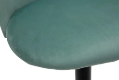 Miliboo Tabouret De Bar-Tabourets de bar réglables velours vert céladon et métal noir (lot de 2) CELESTE