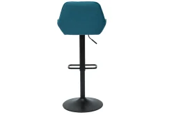 Miliboo Tabouret De Bar-Tabourets de bar réglables design en tissu bleu (lot de 2) RONNIE
