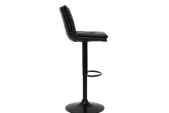 Miliboo Tabouret De Bar-Tabourets de bar réglables en polyuréthane noir et métal noir (lot de 2) ZUCK