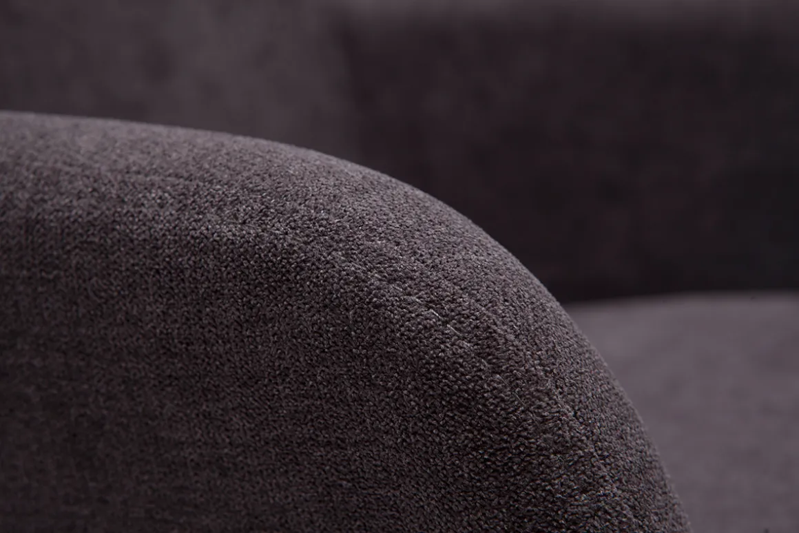 Miliboo Tabouret De Bar-Tabourets de bar réglables tissu effet velours gris foncé et métal (lot de 2) AMIKA