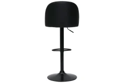 Miliboo Tabouret De Bar-Tabourets de bar réglables polyuréthane noir et métal noir (lot de 2) CELESTE