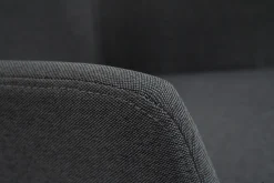 Miliboo Tabouret De Bar-Tabourets de bar réglables tissu gris anthracite métal noir (lot de 2) CARLIE