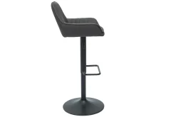 Miliboo Tabouret De Bar-Tabourets de bar réglables design en tissu gris anthracite (lot de 2) RONNIE