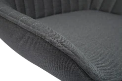 Miliboo Tabouret De Bar-Tabourets de bar réglables design en tissu gris anthracite (lot de 2) RONNIE