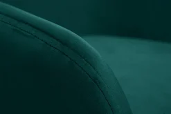 Miliboo Tabouret De Bar-Tabourets de bar réglables en tissu velours bleu pétrole et métal noir (lot de 2) AMIKA