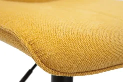 Miliboo Tabouret De Bar-Tabourets de bar réglables pivotants 360° en tissu effet velours texturé jaune moutarde et métal (lot de 2) BOOST