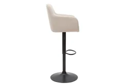 Miliboo Tabouret De Bar-Tabourets de bar réglables tissu effet velours beige et métal (lot de 2) AMIKA