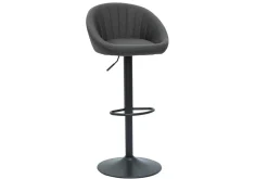 Miliboo Tabouret De Bar-Tabourets de bar réglables design gris anthracite (lot de 2) SHERU