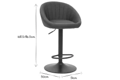 Miliboo Tabouret De Bar-Tabourets de bar réglables design gris anthracite (lot de 2) SHERU
