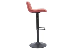 Miliboo Tabouret De Bar-Tabourets de bar réglables pivotants 360° en tissu effet velours texturé terracotta et métal noir (lot de 2) BOOST