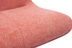 Miliboo Tabouret De Bar-Tabourets de bar réglables pivotants 360° en tissu effet velours texturé terracotta et métal noir (lot de 2) BOOST